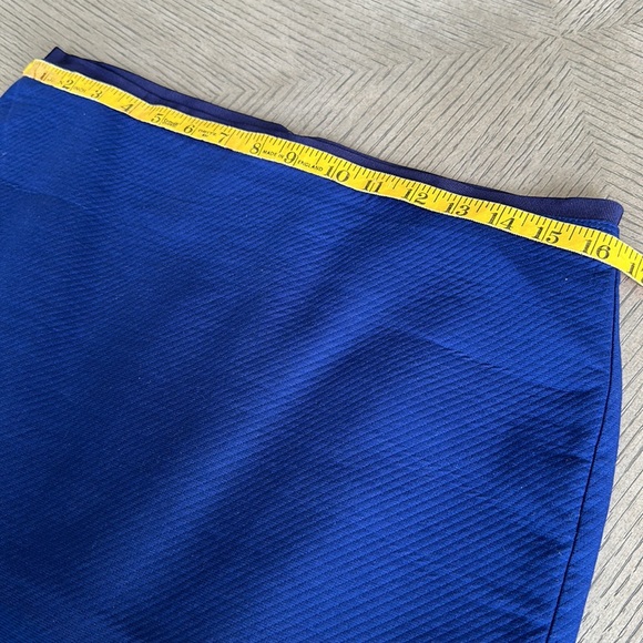 Ann Taylor LOFT Ombre Blue Cotton Stretch Pencil Skirt SZ 8 - Picture 6 of 10